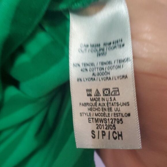 Ella Moss Emerald Striped Short Sleeve Top - Picture 6 of 7